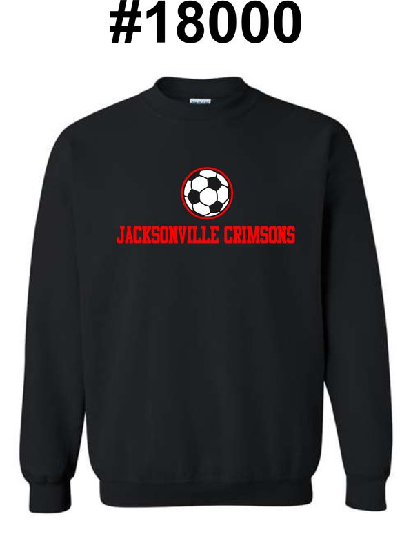 SOCCER JHS-18000 BLACK CREWNECK SWEATSHIRT