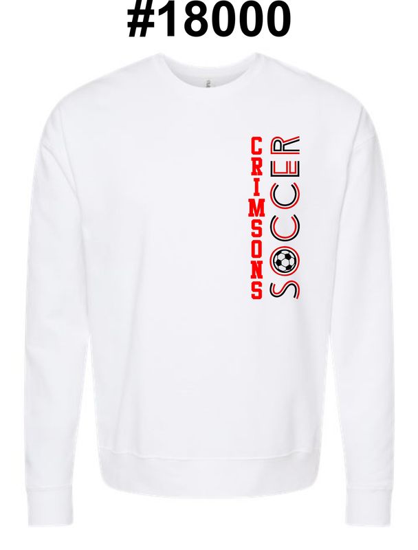 SOCCER JHS-18000 WHITE CREWNECK SWEATSHIRT