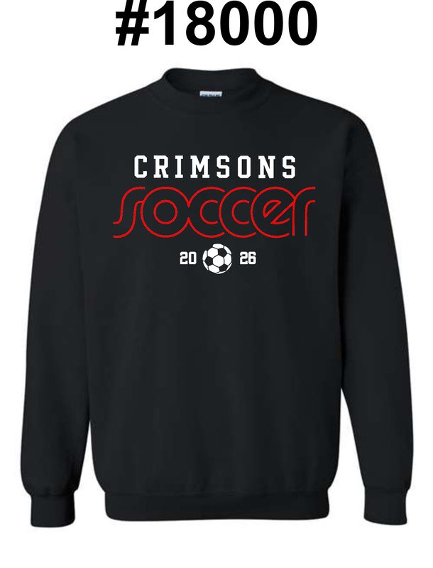 SOCCER JHS-18000 BLACK 2026 CREWNECK SWEATSHIRT