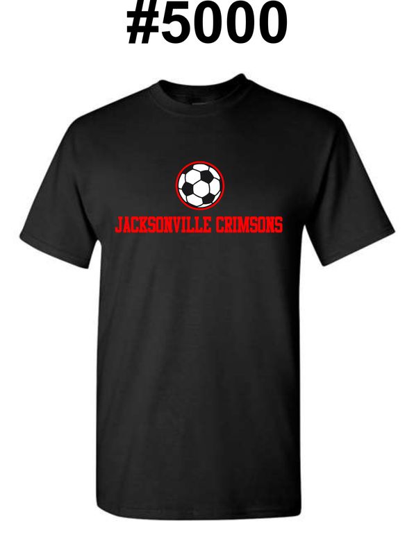 SOCCER JHS-5000 BLACK UNI-SEX T-SHIRT