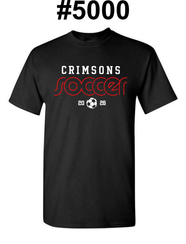 SOCCER JHS-5000 BLACK 2026 UNI-SEX T-SHIRT