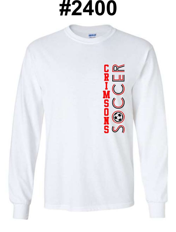 SOCCER JHS-2400 WHITE LONG SLEEVE-T
