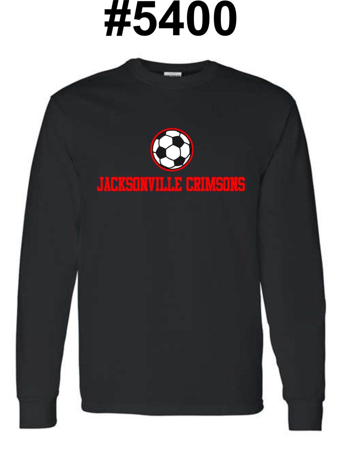 SOCCER JHS-5400 BLACK LONG SLEEVE-T