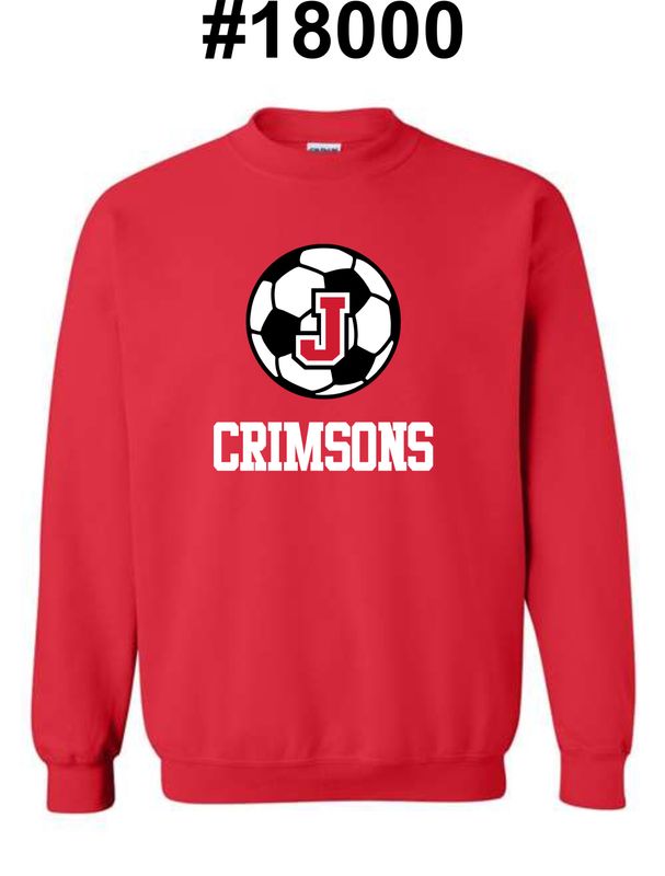 SOCCER JHS-18000 RED CREWNECK SWEATSHIRT