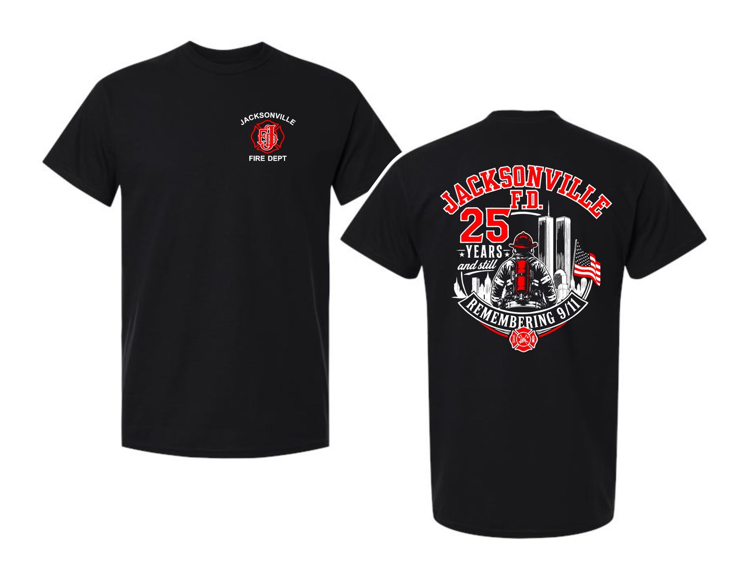 JFD 911-5000 BLACK UNI-SEX T-SHIRT