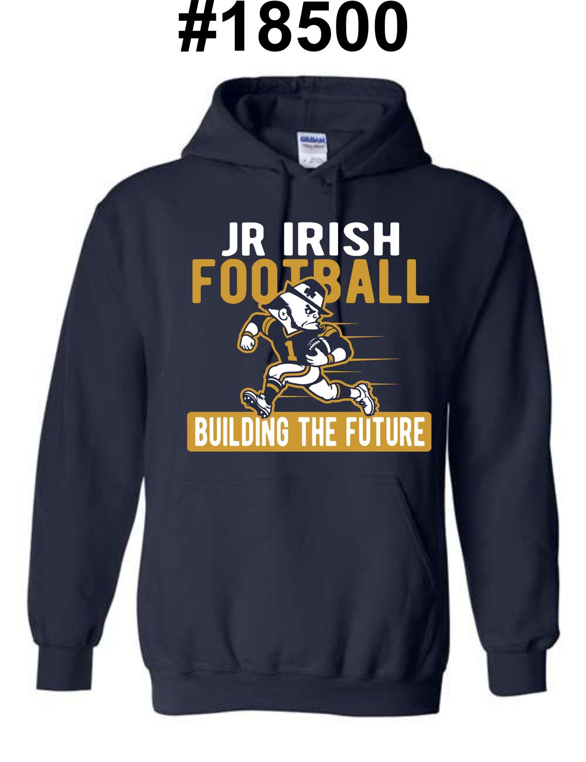 JR IRISH-18500 NAVY PULLOVER HOODIE