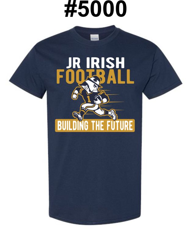JR IRISH-5000 NAVY UNI-SEX T-SHIRT