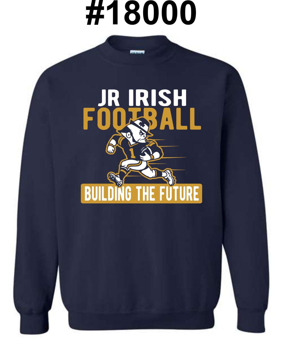 JR IRISH-18000 NAVY CREWNECK SWEATSHIRT