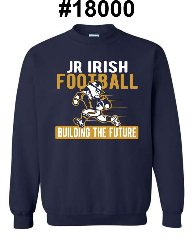 JR IRISH-18000 NAVY CREWNECK SWEATSHIRT