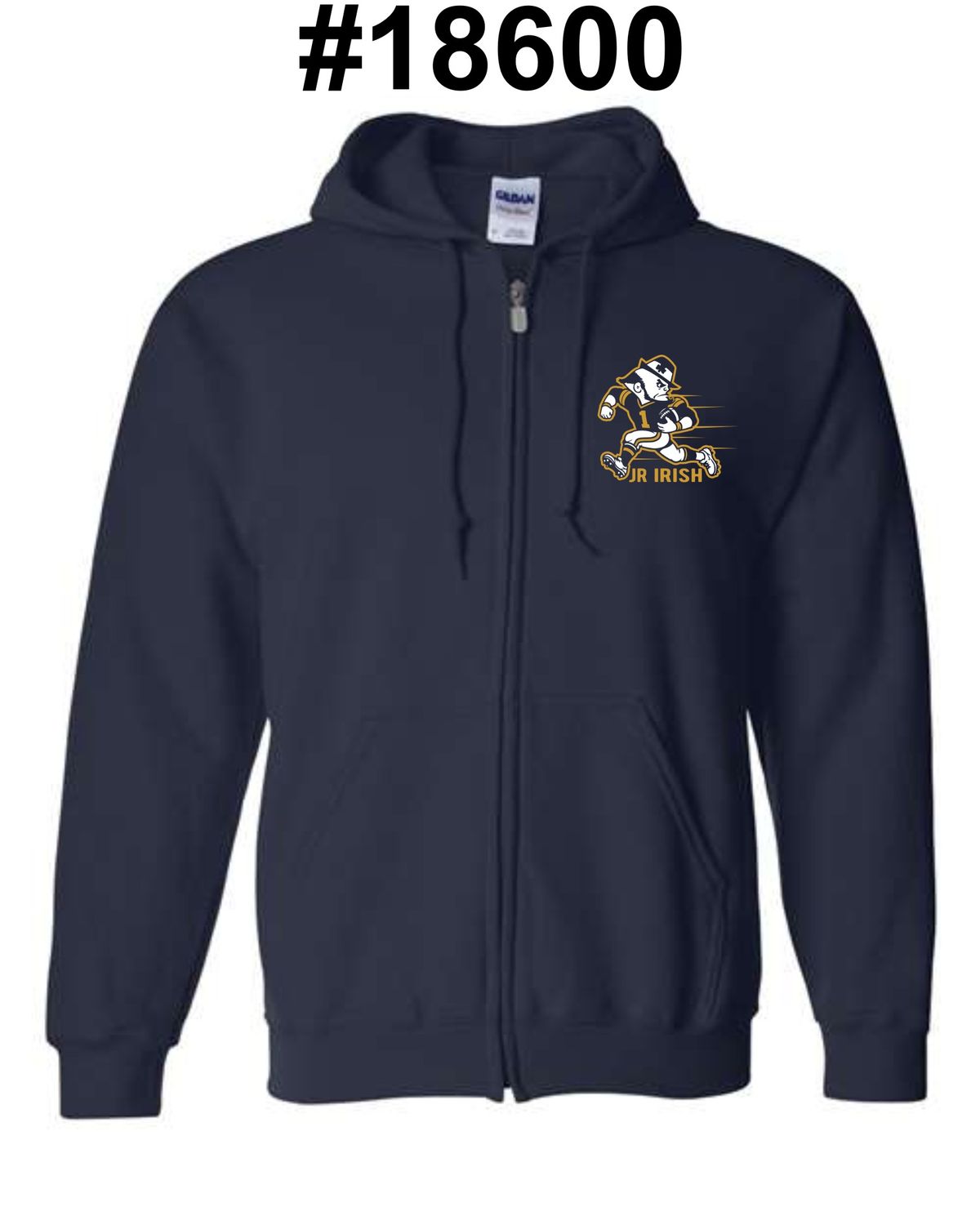JR IRISH-18600 NAVY ZIP-UP HOODIE