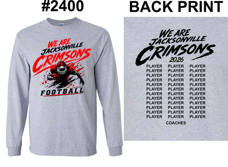 ROSTER CRIMSONS TEAM-2400 SPORT GREY LONG SLEEVE-T