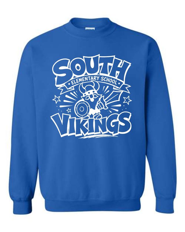 SOUTH VIKINGS-18000 DESIGN 1 ROYAL BLUE CREWNECK SWEATSHIRT