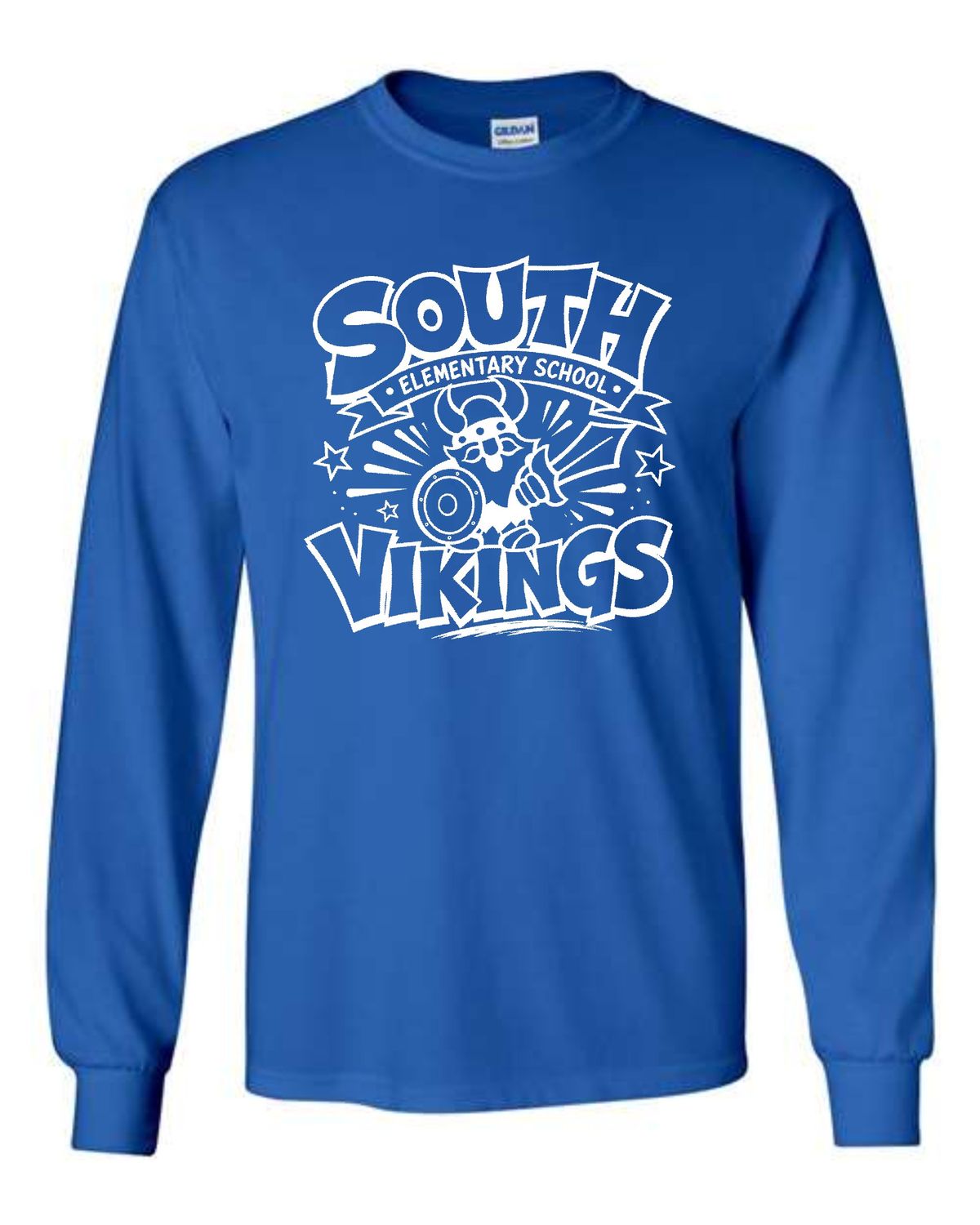 SOUTH VIKINGS-5400 DESIGN 1 ROYAL LONG SLEEVE-T