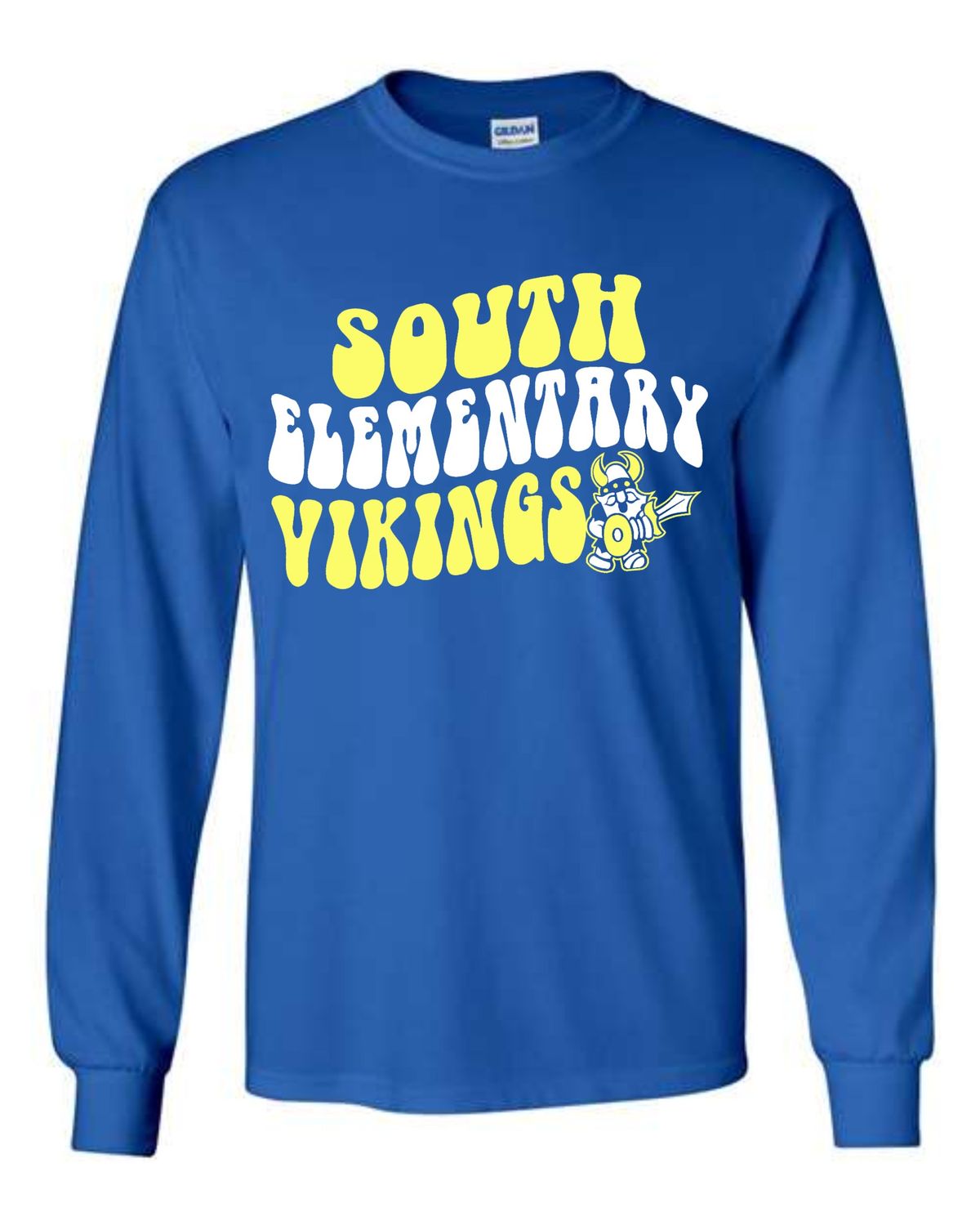SOUTH VIKINGS-5400 DESIGN 3 ROYAL BLUE LONG SLEEVE-T