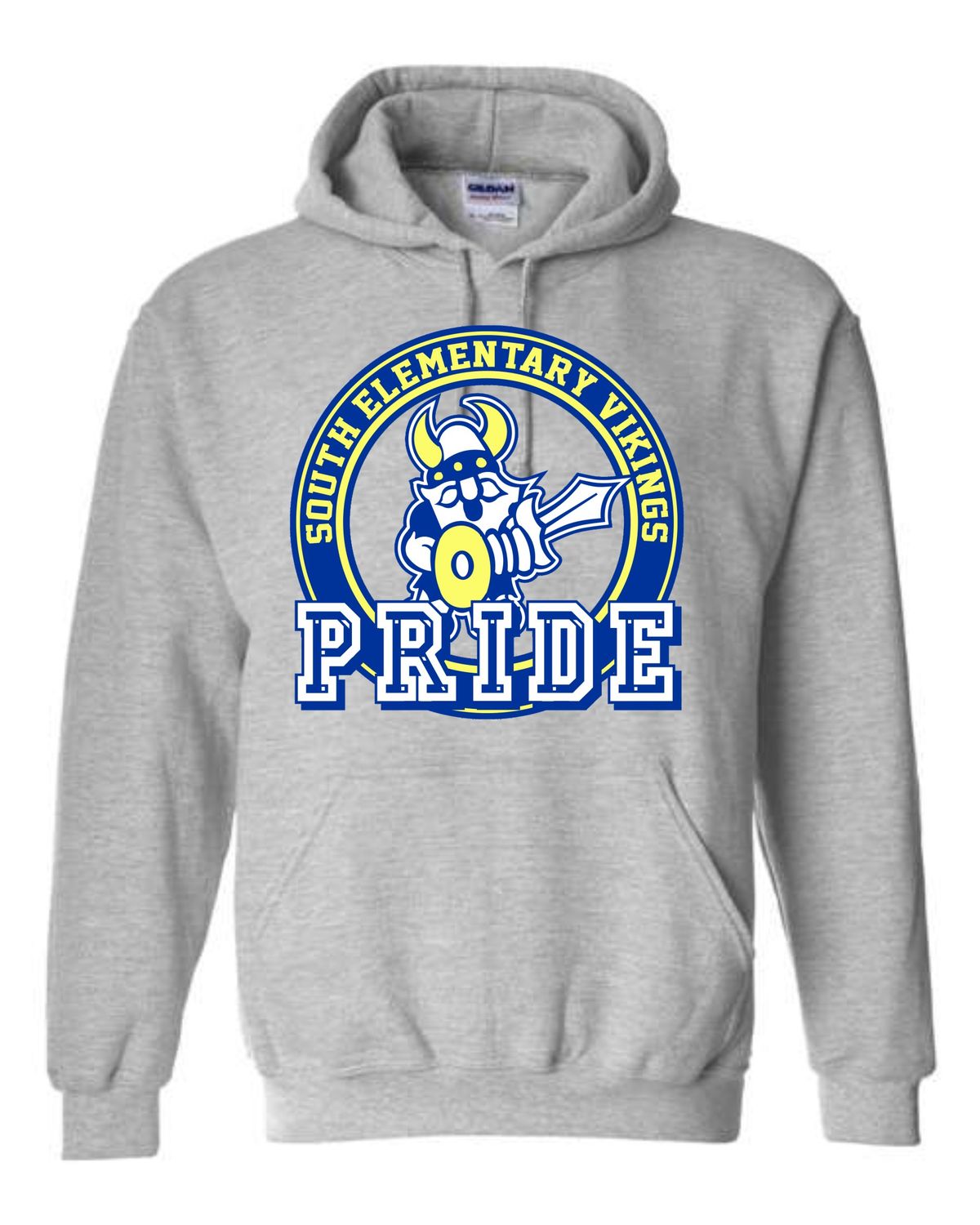 SOUTH VIKINGS-18500 DESIGN 2 SPORT GREY PULLOVER HOODIE
