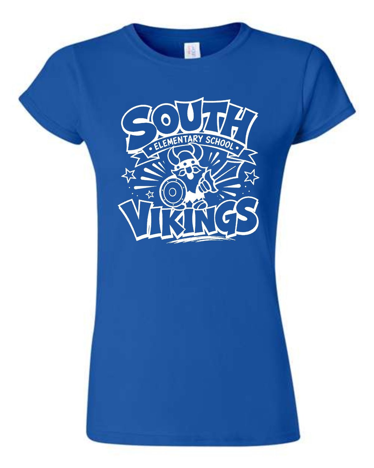 SOUTH VIKINGS-64000L DESIGN 1 ROYAL BLUE LADIES SOFT STYLE-T
