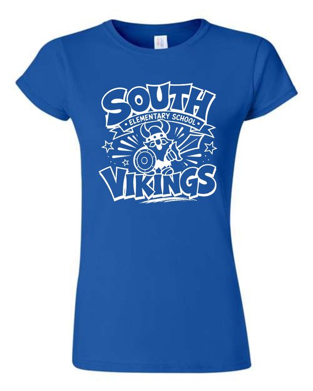SOUTH VIKINGS-64000L DESIGN 1 ROYAL BLUE LADIES SOFT STYLE-T