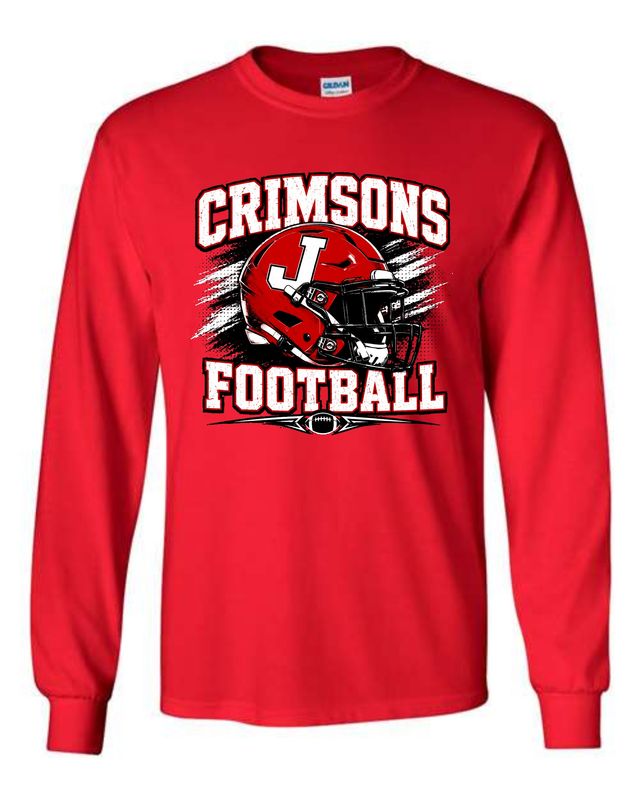 CRIMSONS FOOTBALL-5400 RED LONG SLEEVE-T