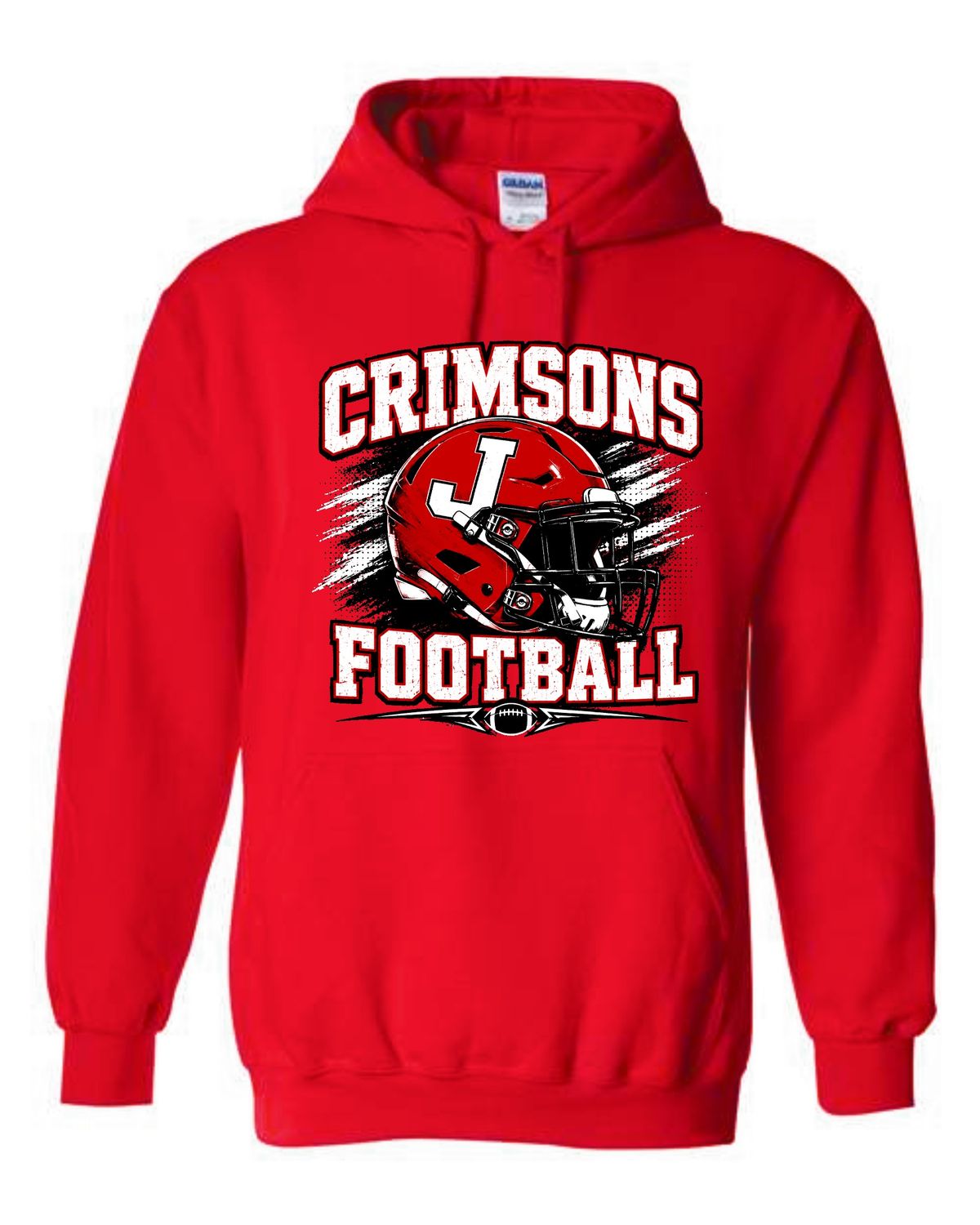 CRIMSONS FOOTBALL-18500 RED PULLOVER HOODIE