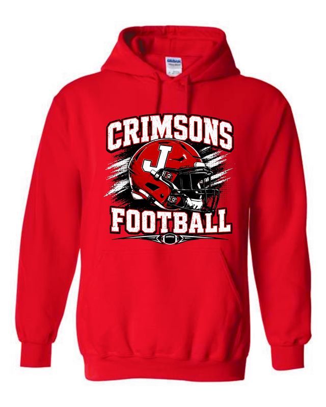 CRIMSONS FOOTBALL-18500 RED PULLOVER HOODIE