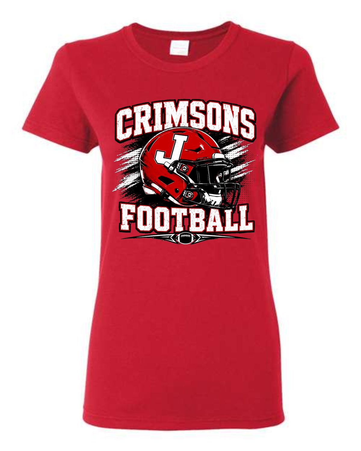 CRIMSONS FOOTBALL-64000L RED LADIES SOFT STYLE-T