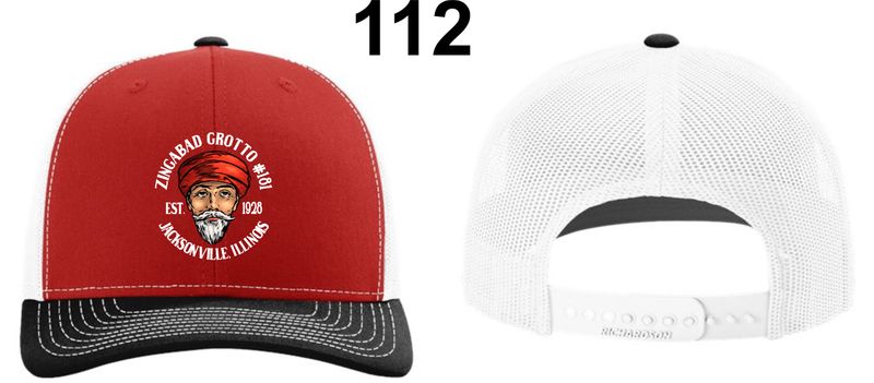 ZINGABAD-RICHARDSON #112 RED SNAPBACK TRUCKER CAP (EMBROIDERED)