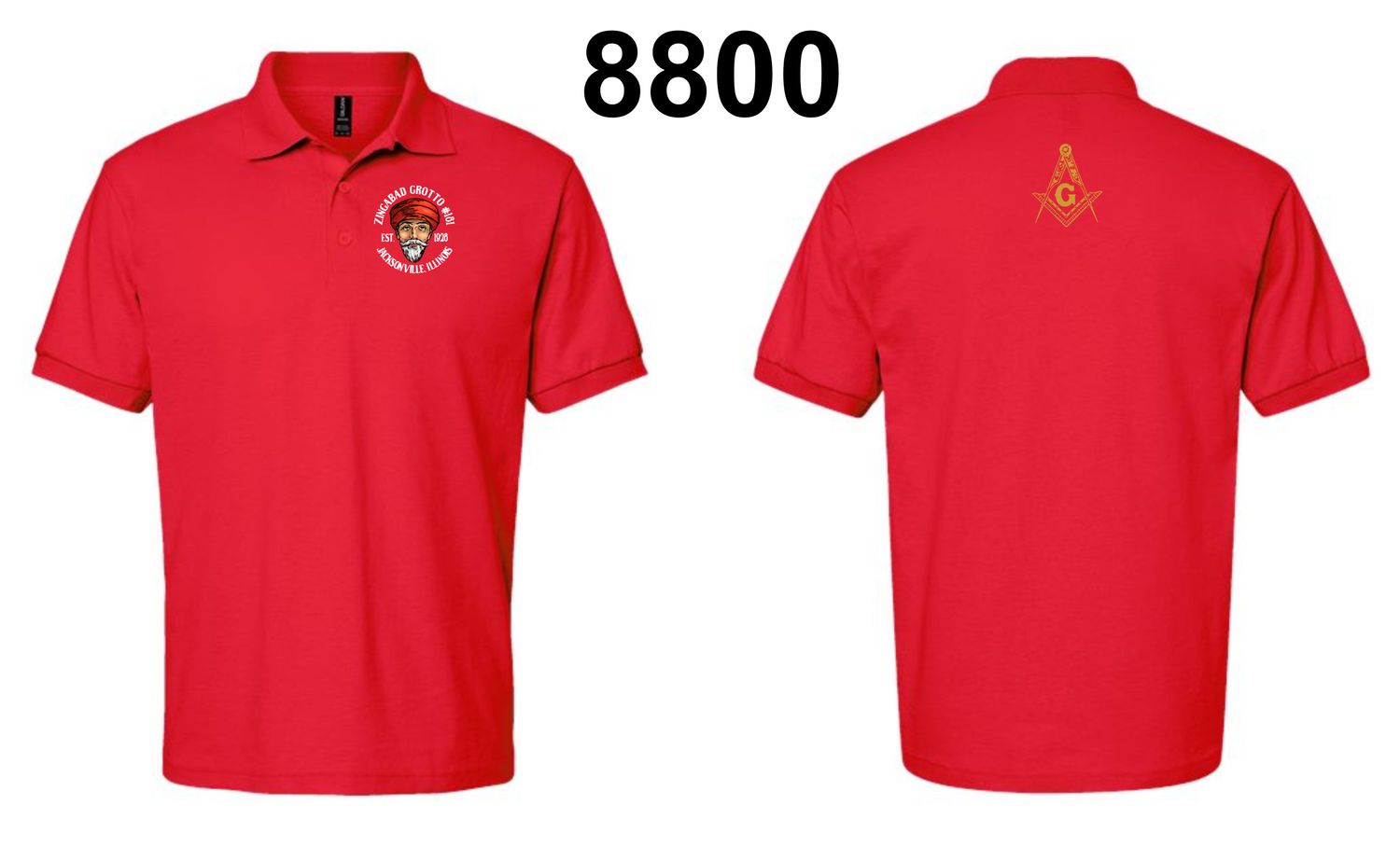 ZINGABAD-8800 RED DRYBLEND POLO (EMBROIDERED)