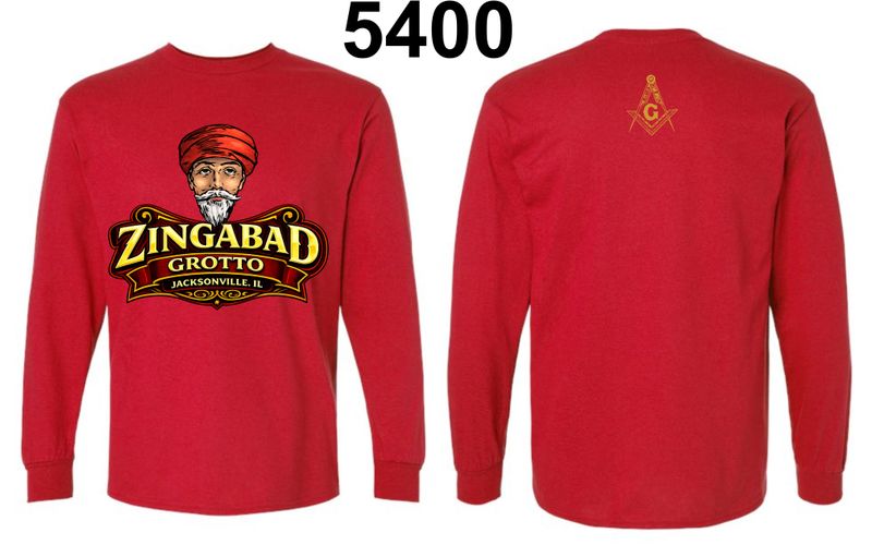 ZINGABAD-5400 RED LONG SLEEVE-T