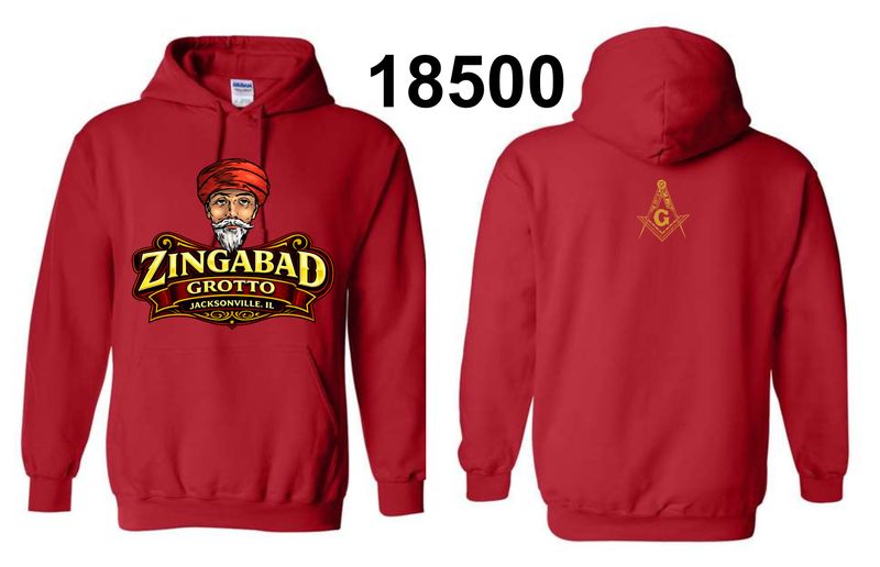 ZINGABAD-18500 RED PULLOVER HOODIE
