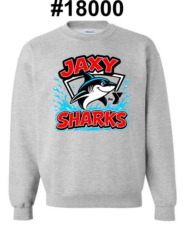 JAXY SHARKS-18000 SPORT GREY CREWNECK SWEATSHIRT