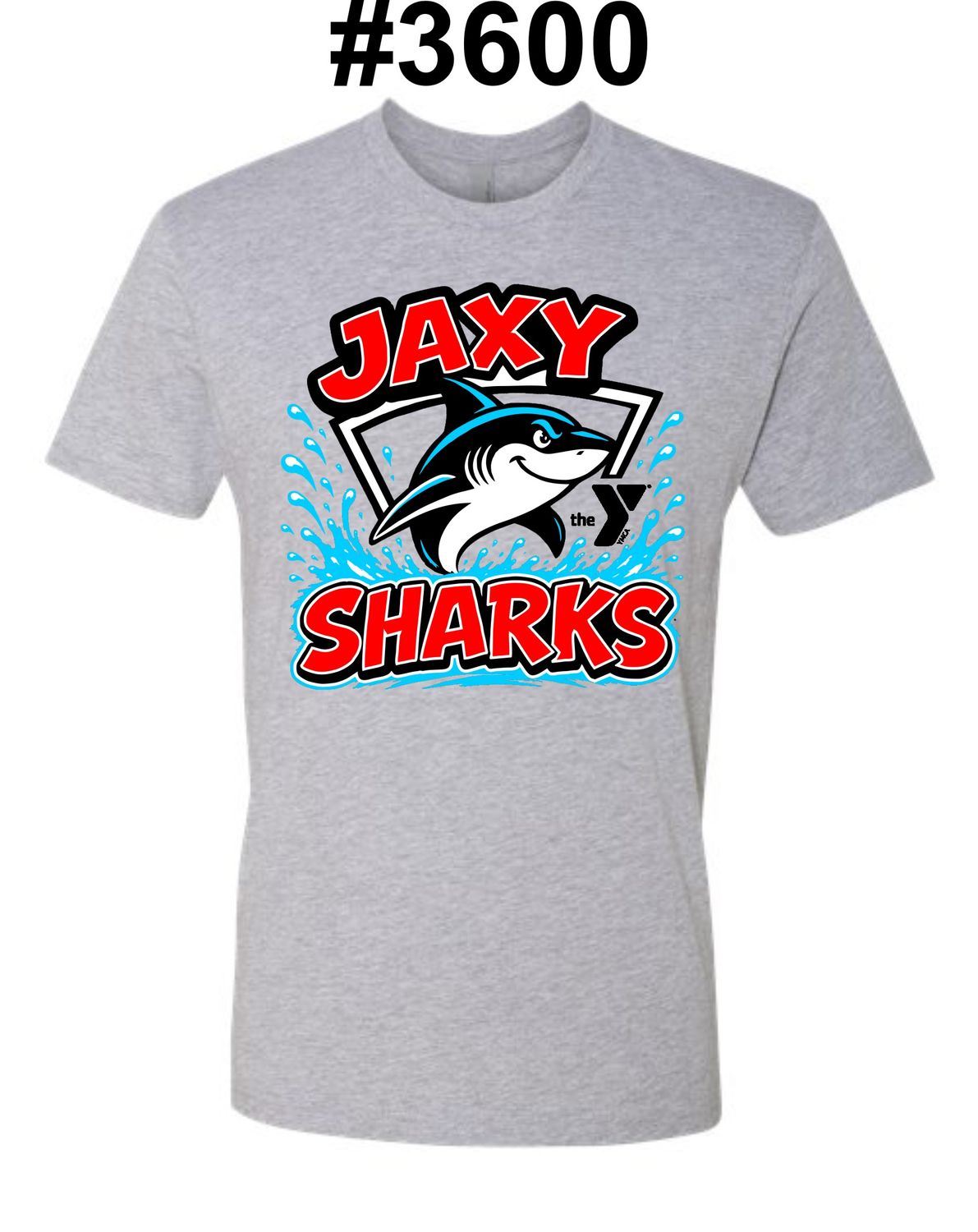 JAXY SHARKS-3600 HEATHER GREY SOFT STYLE-T