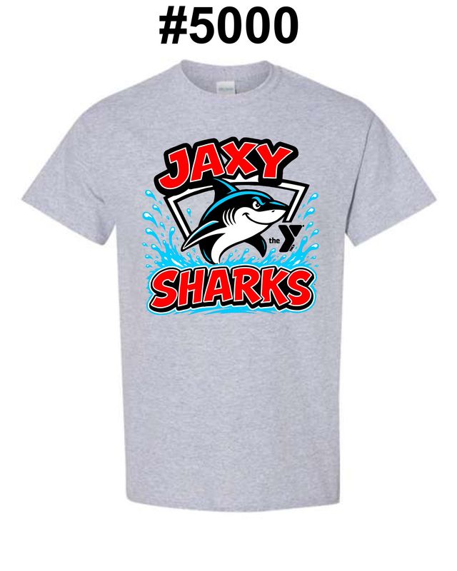 JAXY SHARKS-5000 SPORT GREY UNI-SEX T-SHIRT