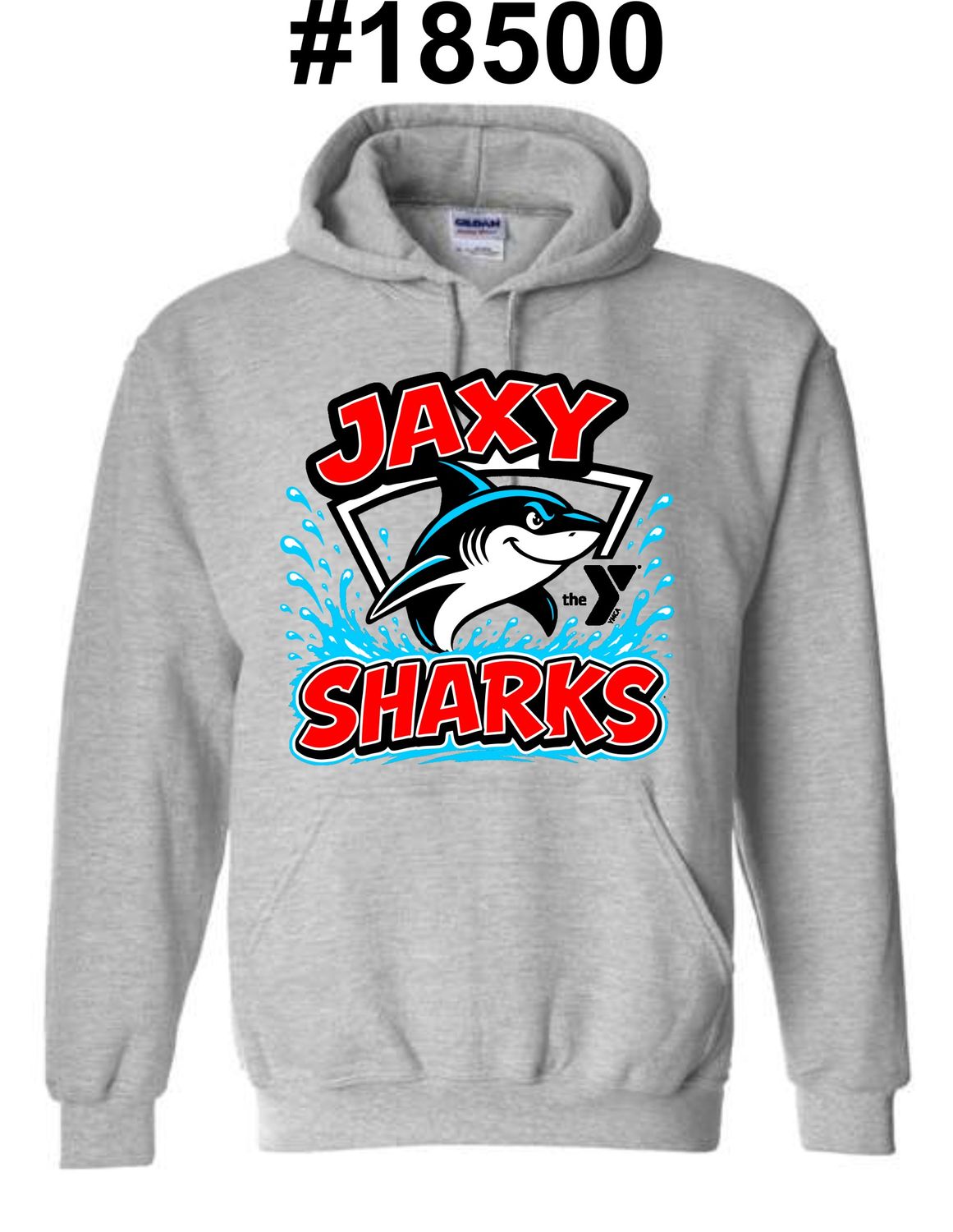 JAXY SHARKS-18500 SPORT GREY PULLOVER HOODIE