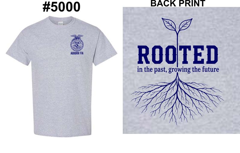 AUBURN FFA-5000 SPORT GREY UNI-SEX T-SHIRT