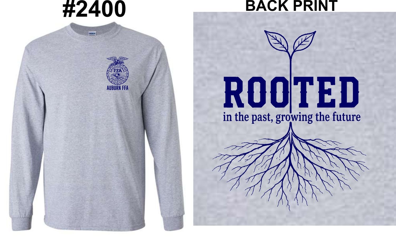 AUBURN FFA-2400 SPORT GREY LONG SLEEVE-T