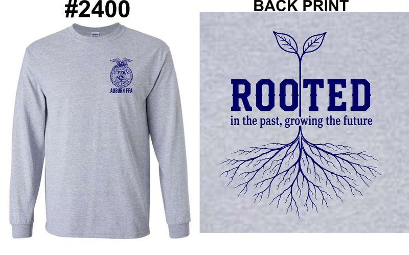 AUBURN FFA-2400 SPORT GREY LONG SLEEVE-T