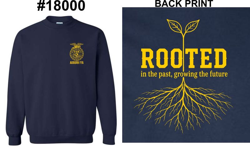 AUBURN FFA-18000 NAVY CREWNECK SWEATSHIRT