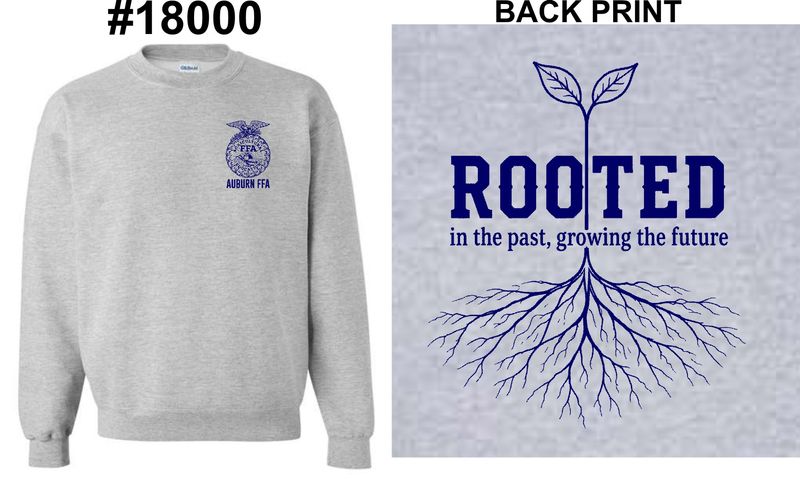 AUBURN FFA-18000 SPORT GREY CREWNECK SWEATSHIRT