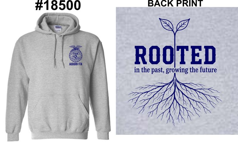 AUBURN FFA-18500 SPORT GREY PULLOVER HOODIE