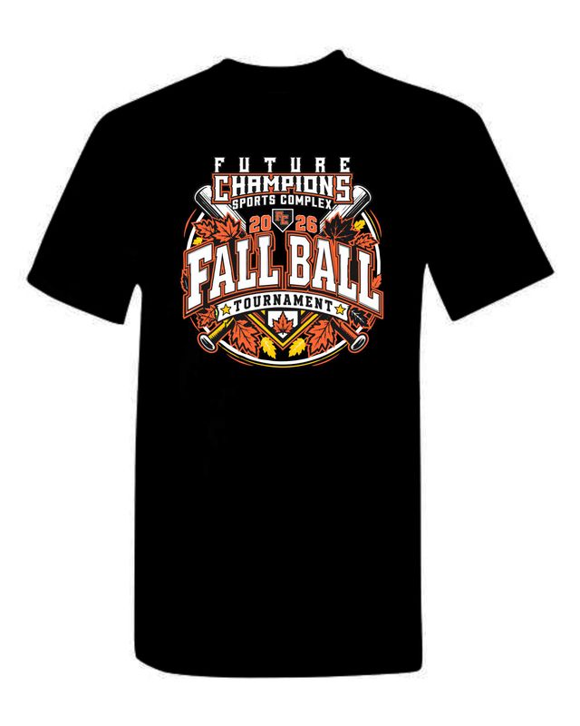 FC FALL BALL-5000 BLACK REGULAR T-SHIRT (FRONT &amp; BACK PRINT ONLY)