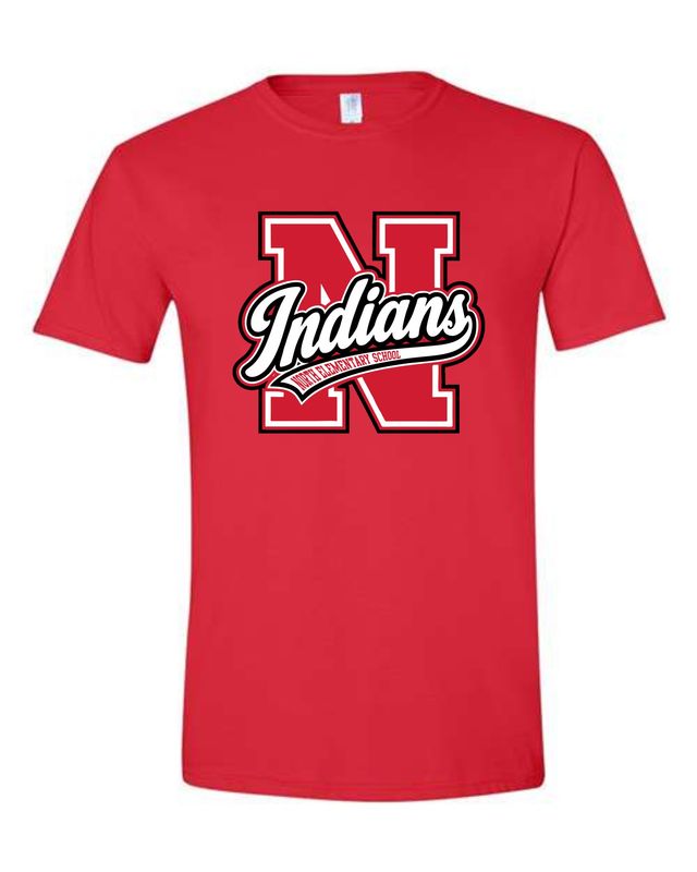 NORTH SCHOOL-3600 RED UNI-SEX SOFT STYLE T-SHIRT