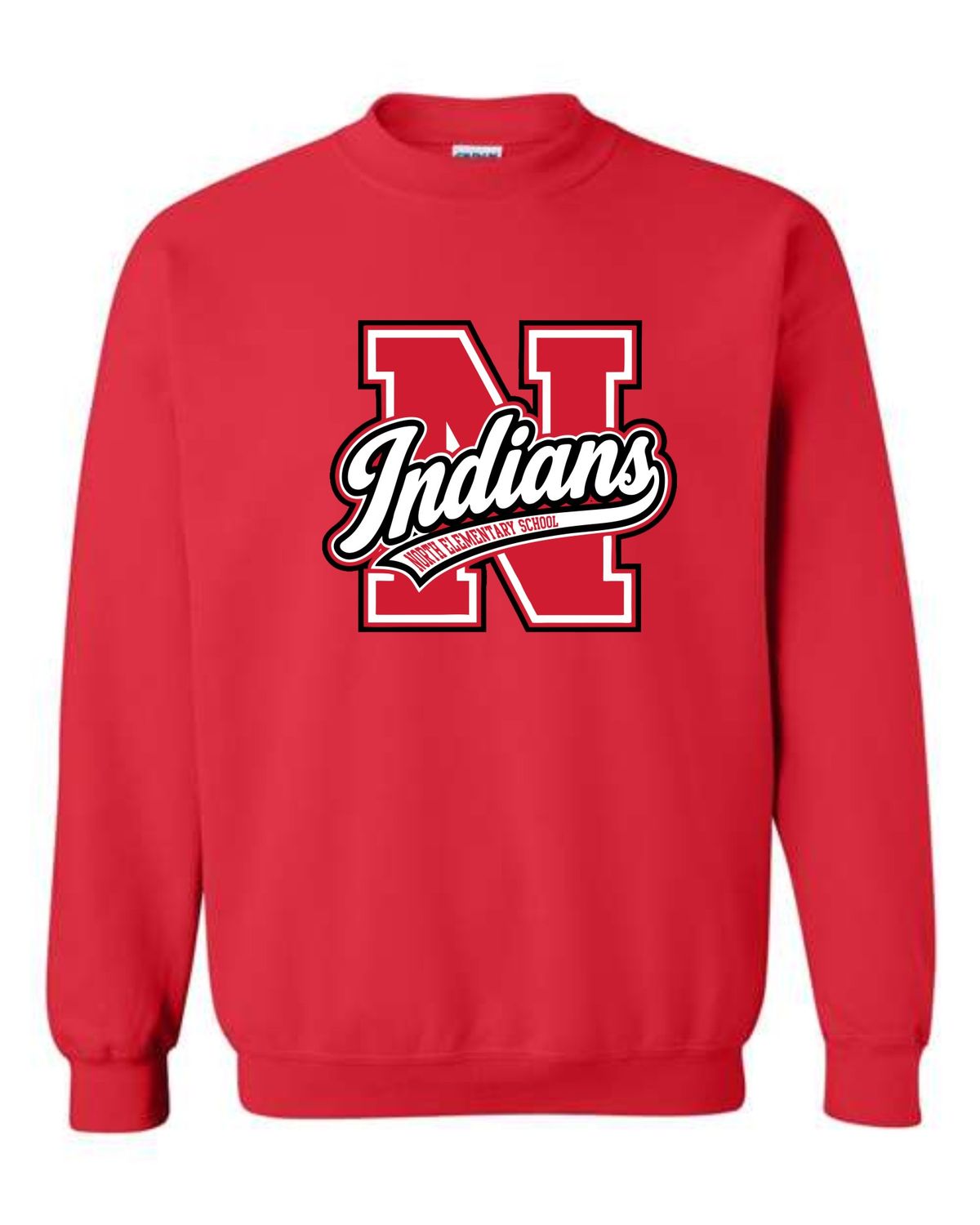 NORTH SCHOOL-18000 RED CREW-NECK SWEATSHIRT