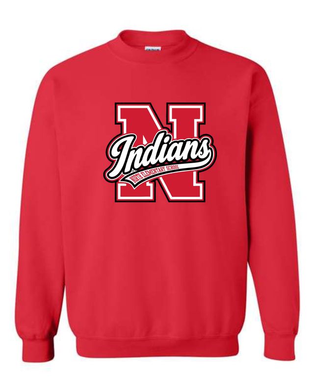 NORTH SCHOOL-18000 RED CREW-NECK SWEATSHIRT