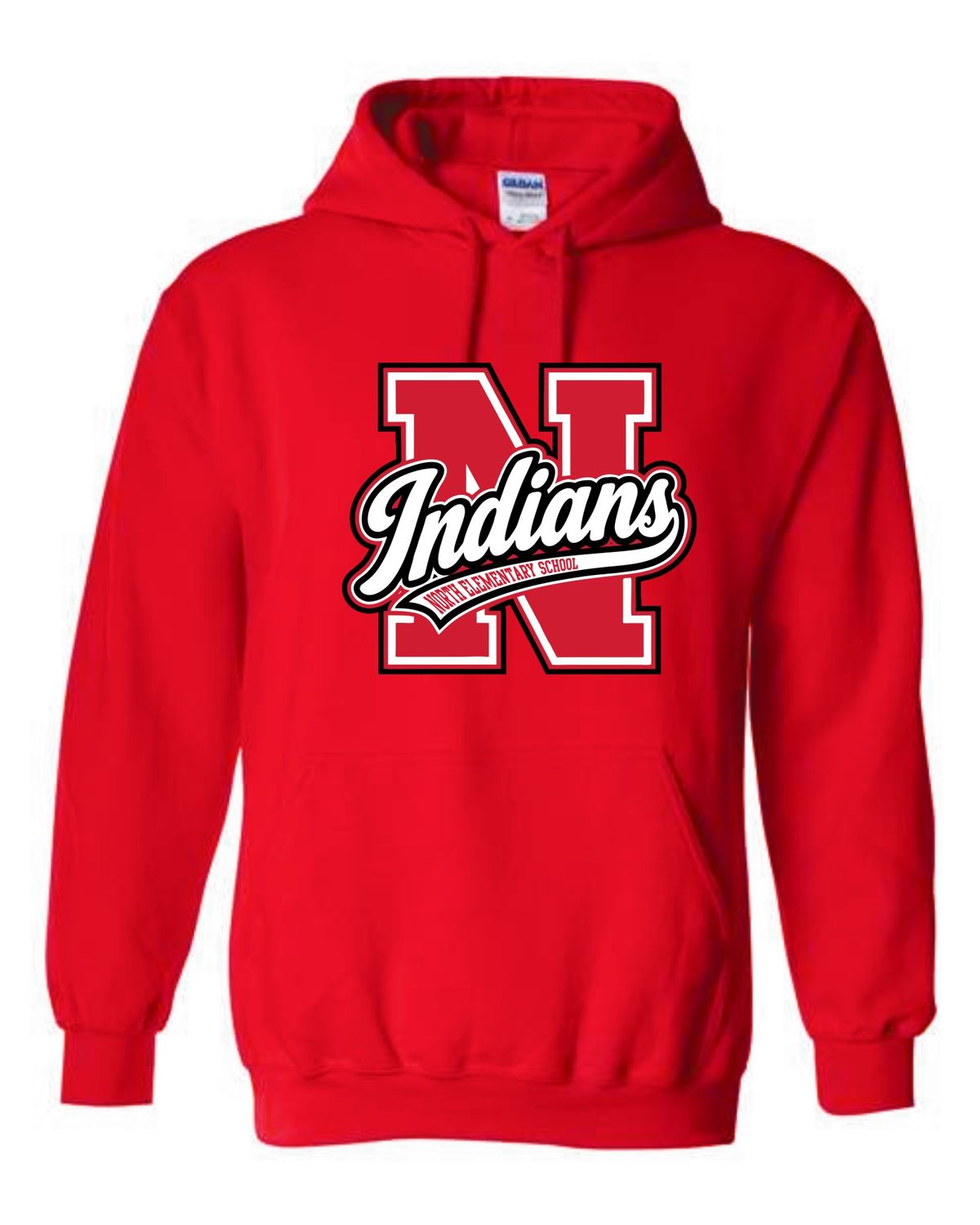 NORTH SCHOOL-18500 RED PULLOVER HOODIE