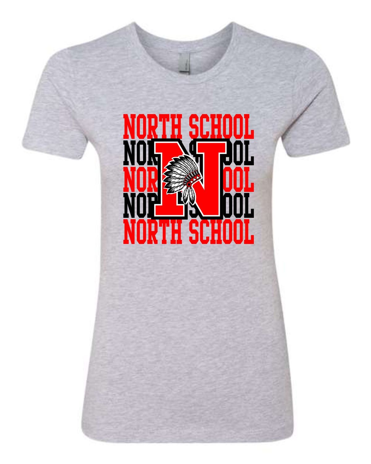 NORTH SCHOOL-3900 SPORT GREY LADIES SOFT STYLE T-SHIRT