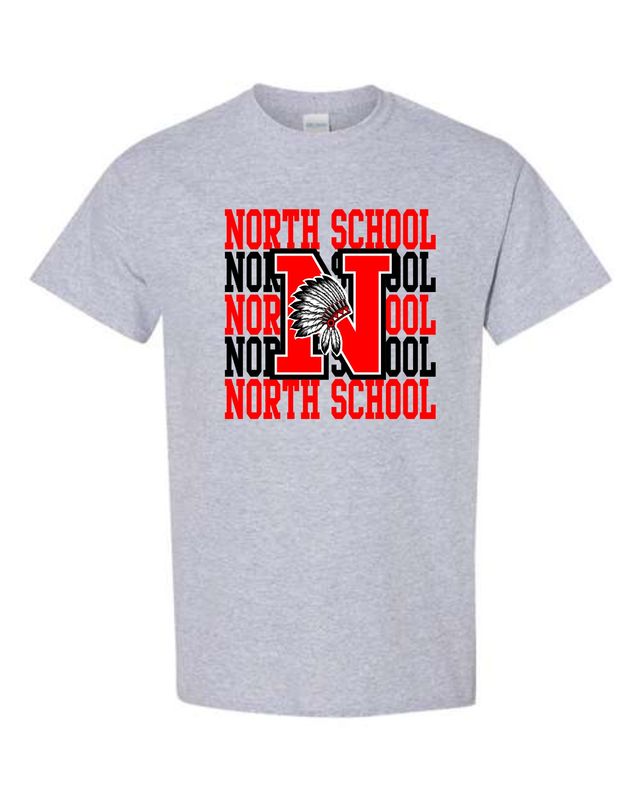 NORTH SCHOOL-5000 SPORT GREY UNI-SEX T-SHIRT