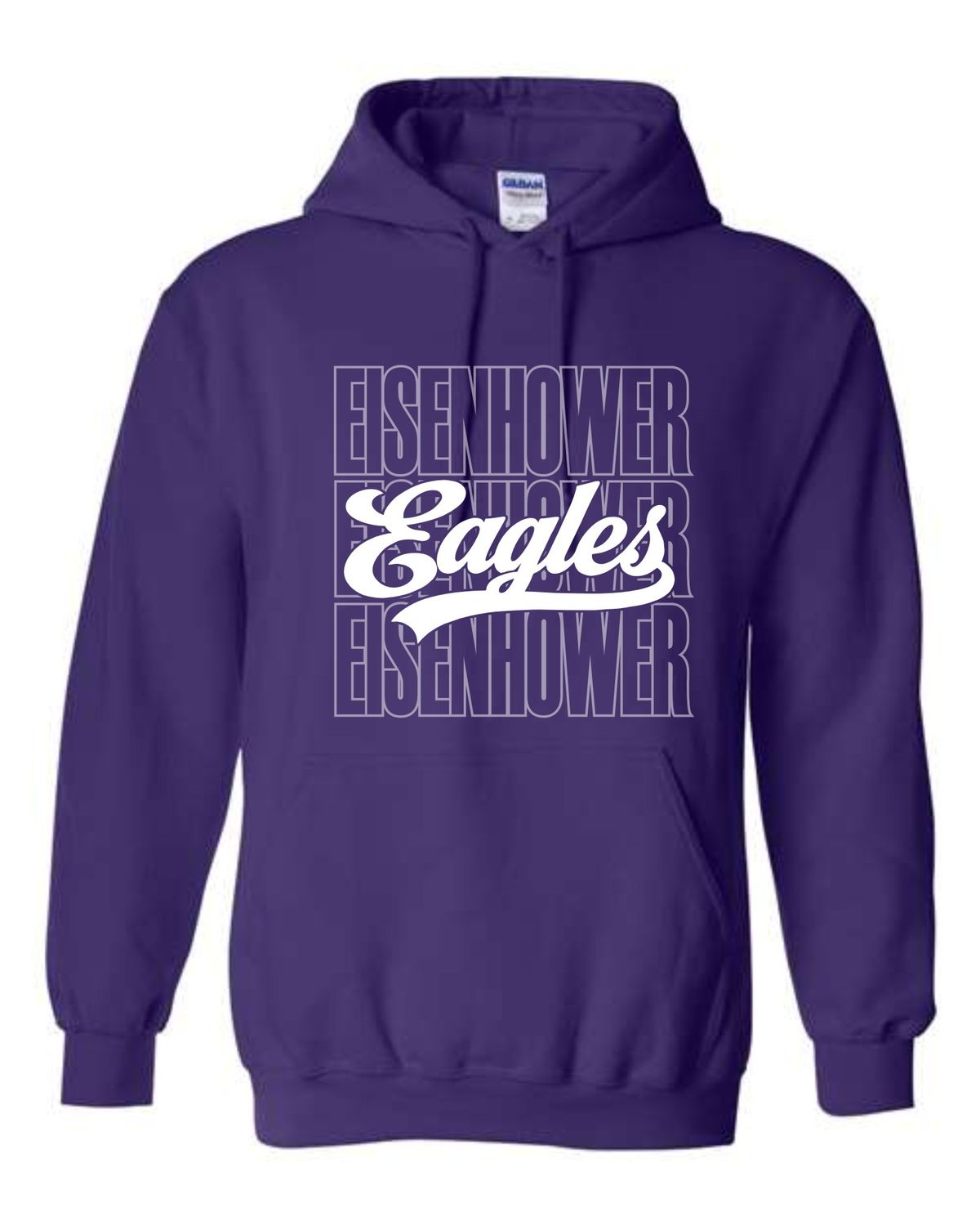 EISENHOWER EAGLES-18500 PURPLE PULLOVER HOODIE