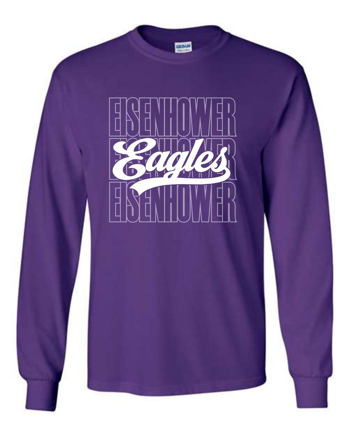 EISENHOWER EAGLES-5400 PURPLE LONG SLEEVE-T