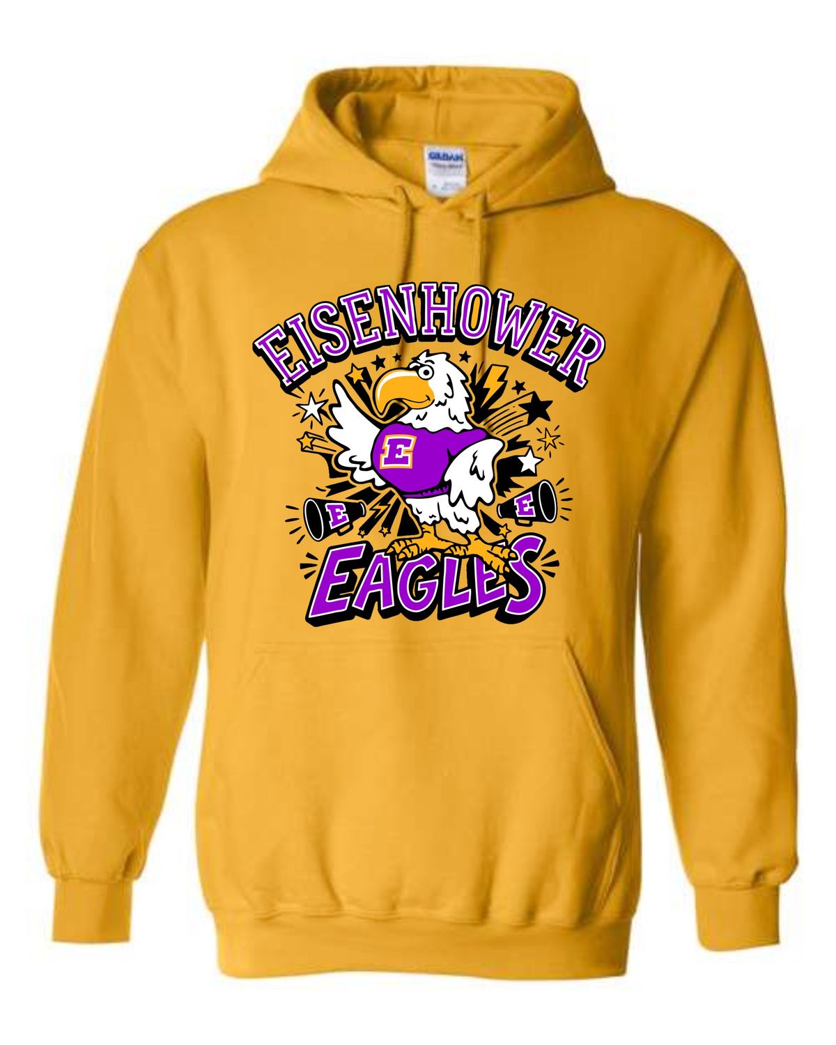 EISENHOWER EAGLES-18500 GOLD PULLOVER HOODIE