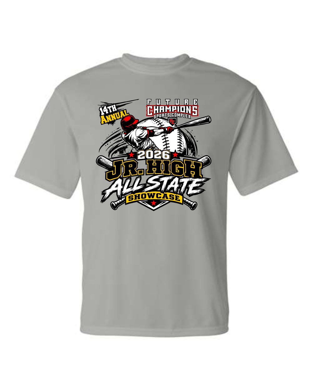 FC JR HIGH BOYS ALL-STATE SHOWCASE-5100 SPORT GREY DRI-FIT T-SHIRT (FRONT &amp; BACK PRINT)